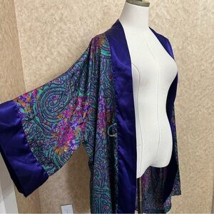 Victoria's Secret Purple and Multicolor Paisley Robe